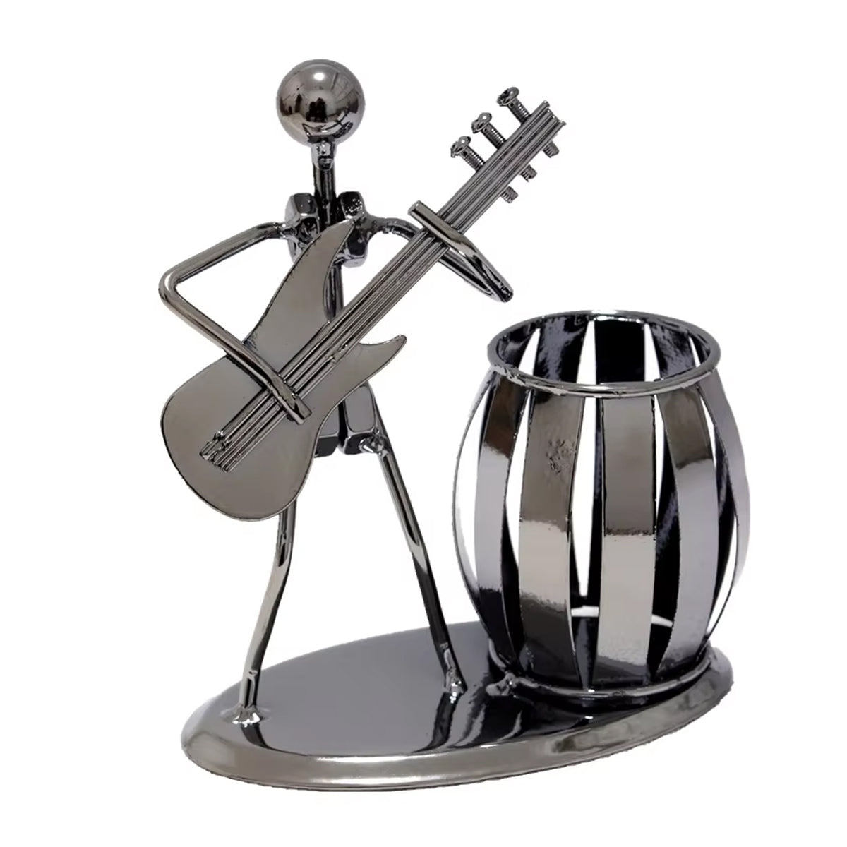 Pencil Holder Vintage Musical Design Iron Black Finish