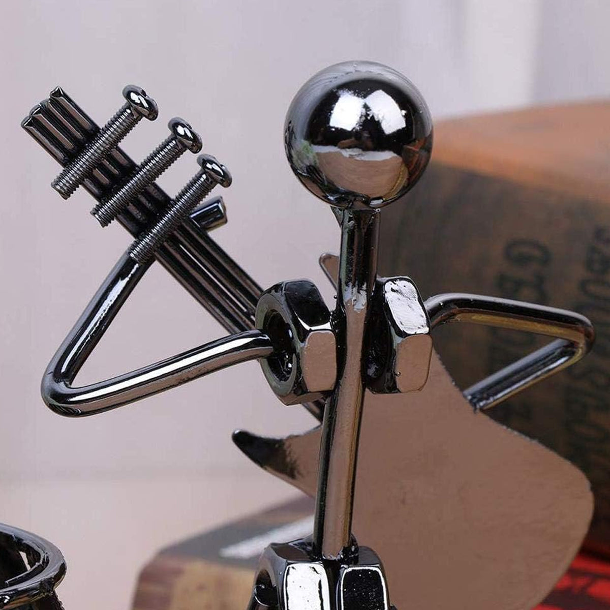 Pencil Holder Vintage Musical Design Iron Black Finish