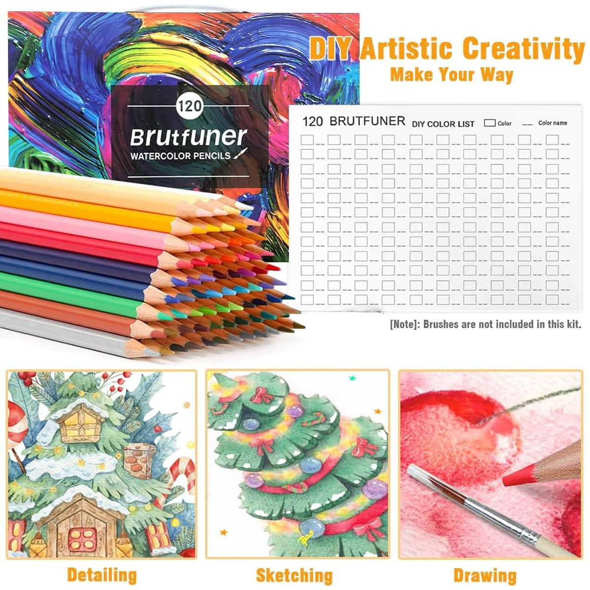 120/180 Water-Soluble Colouring Pens Set for Drawing Art