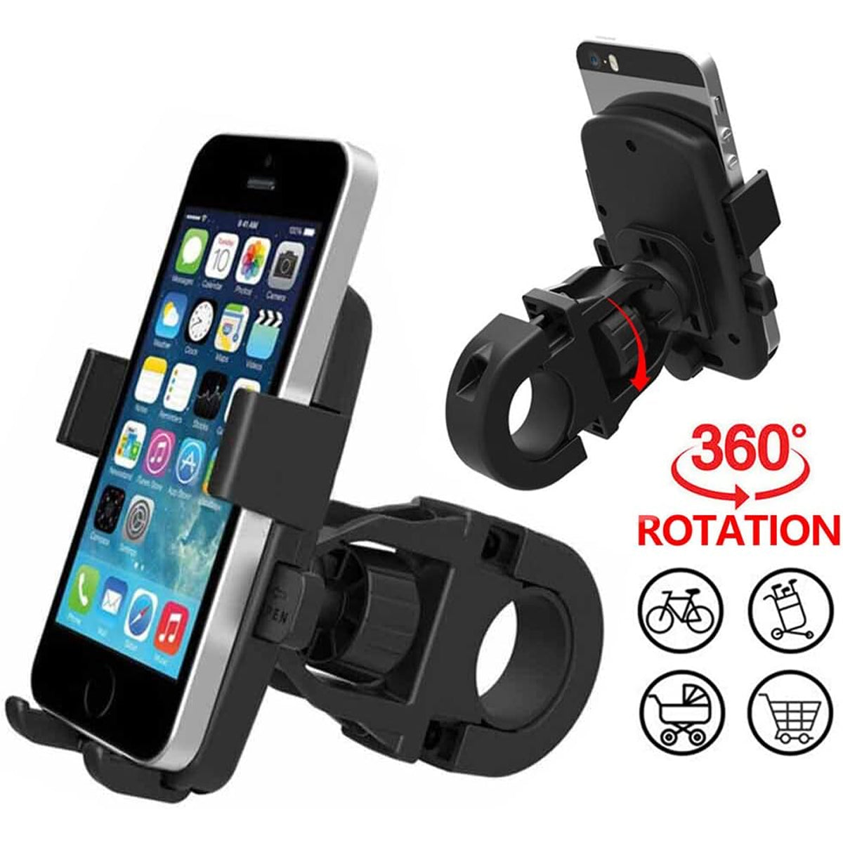 360 Degree Phone Holder Handlebar Mount Motorcycle