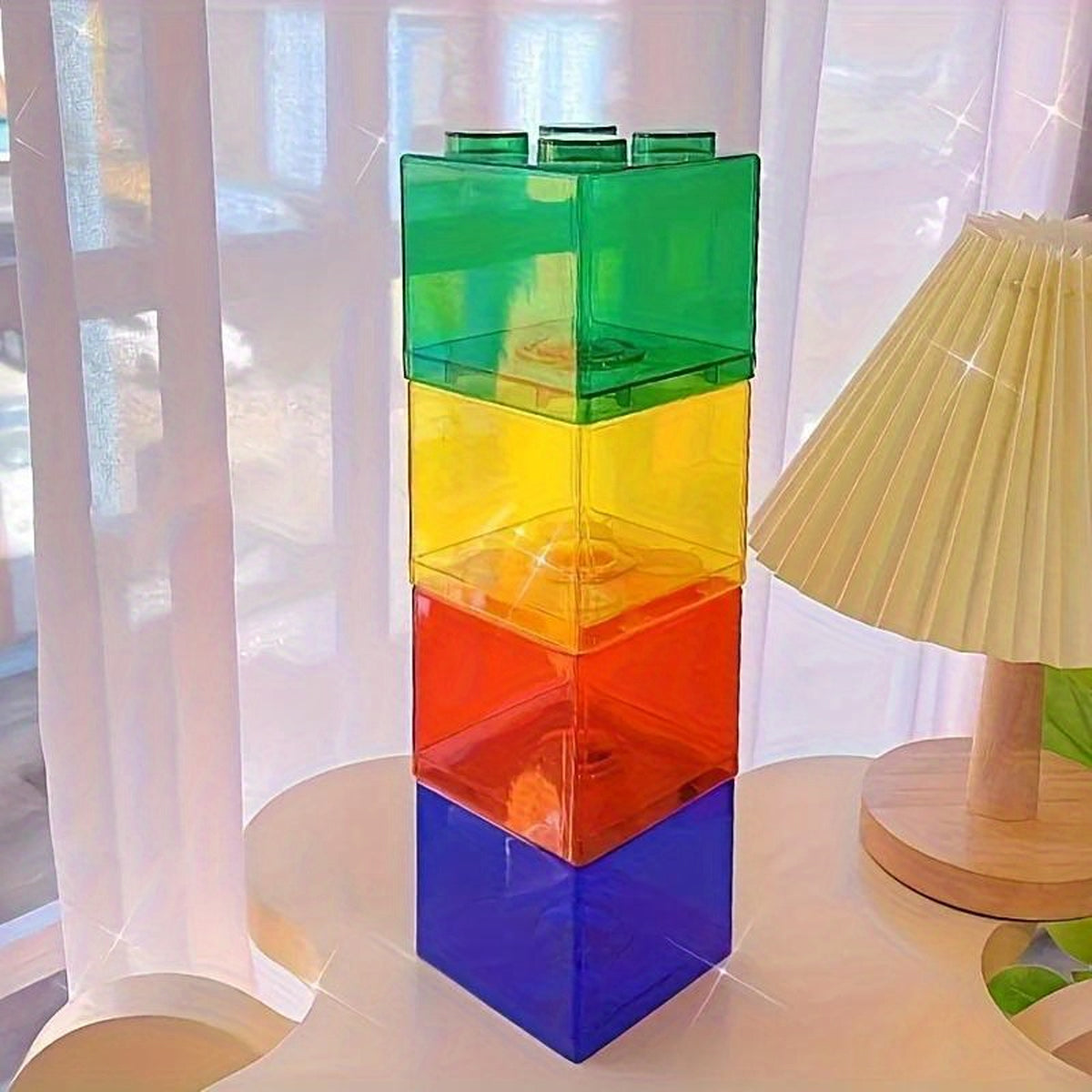 6pcs Stackable Building Block Coin Bank Set