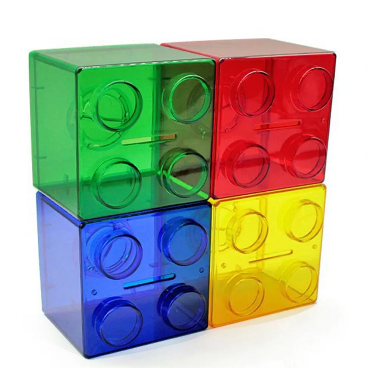 6pcs Stackable Building Block Coin Bank Set