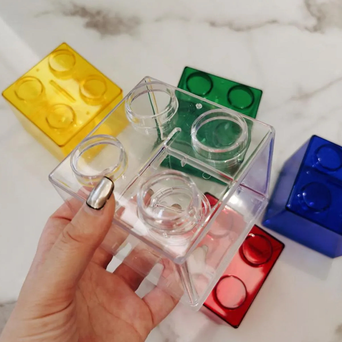 6pcs Stackable Building Block Coin Bank Set