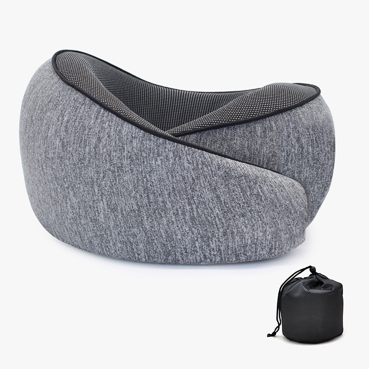 Memory Foam U-Shaped Travel Neck Pillow with Bag