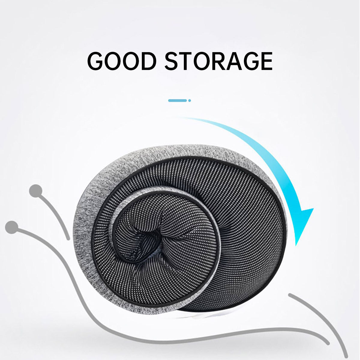 Memory Foam U-Shaped Travel Neck Pillow with Bag