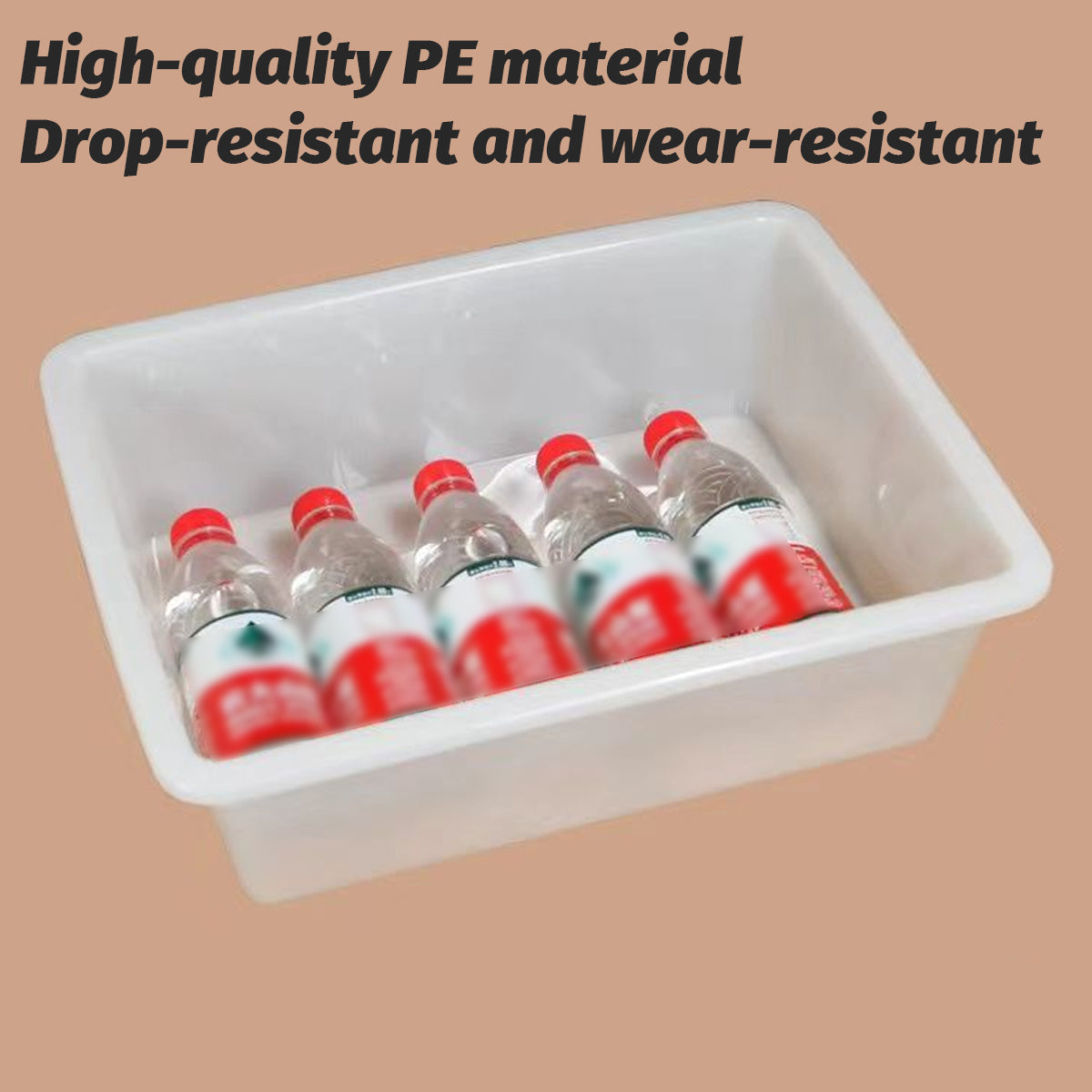 Rectangular Plastic Storage Boxes 6pcs Two Sizes