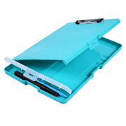 Clipboard Storage Box with Strong Clip Waterproof PP Blue