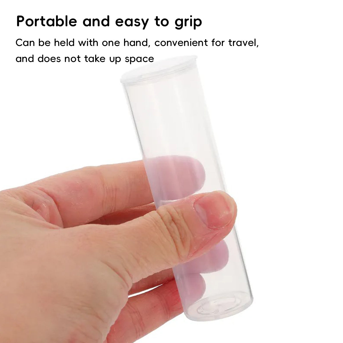 20pcs Clear Plastic Cylinder Storage Containers