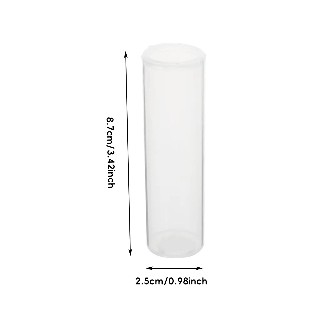 20pcs Clear Plastic Cylinder Storage Containers