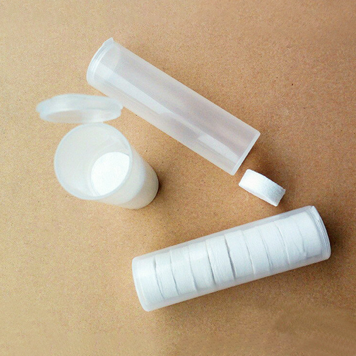 20pcs Clear Plastic Cylinder Storage Containers