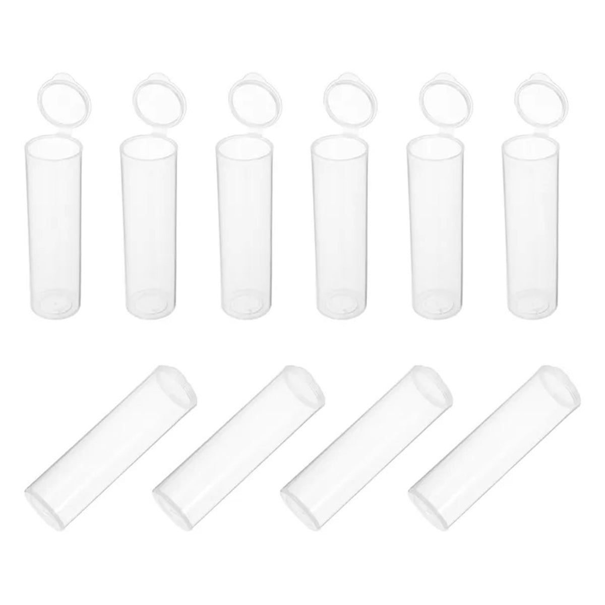 20pcs Clear Plastic Cylinder Storage Containers
