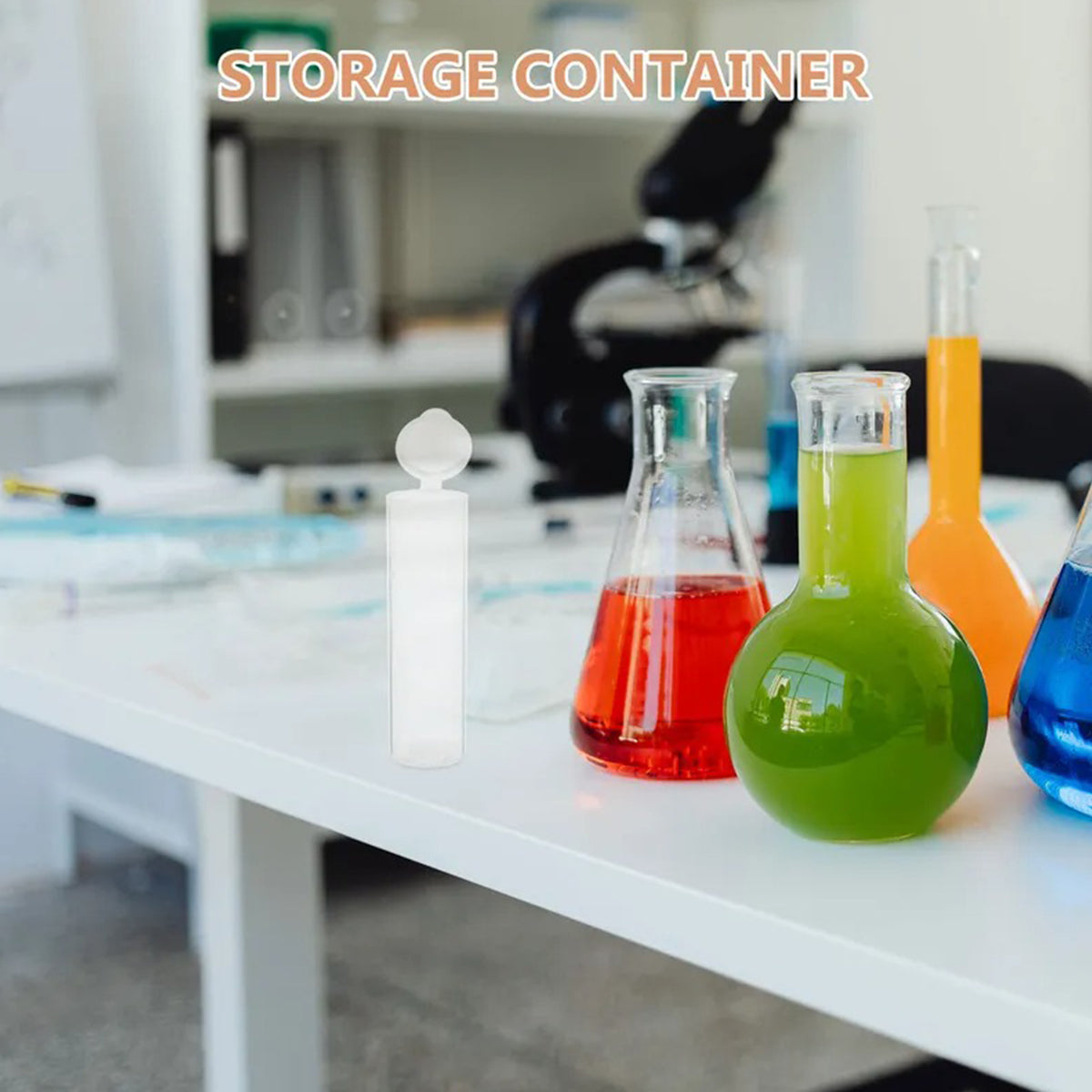 20pcs Clear Plastic Cylinder Storage Containers