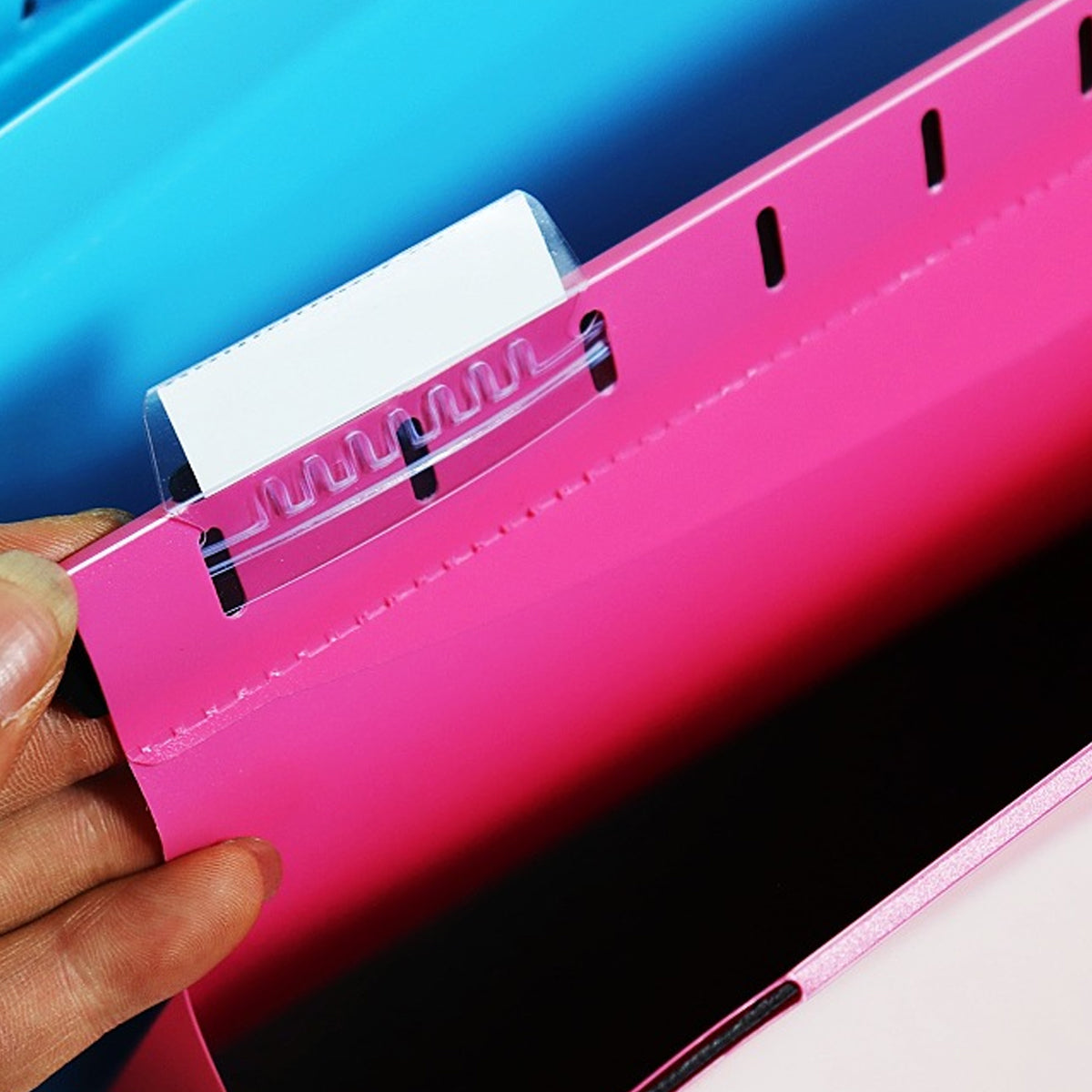 6 Pcs PP Hanging File Folders Retractable Hooks Assorted Colours