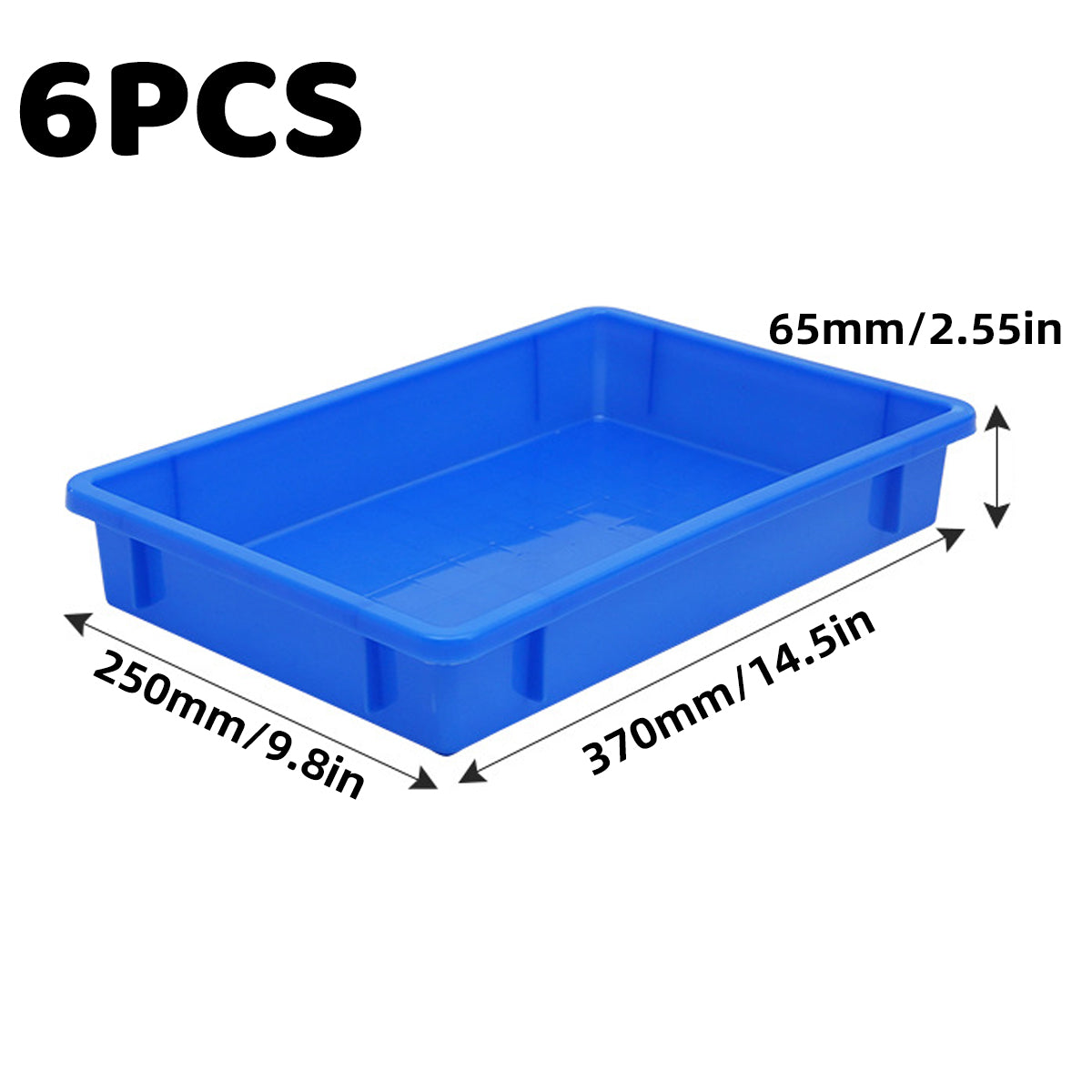 Stackable Plastic Food Storage Containers 6pcs