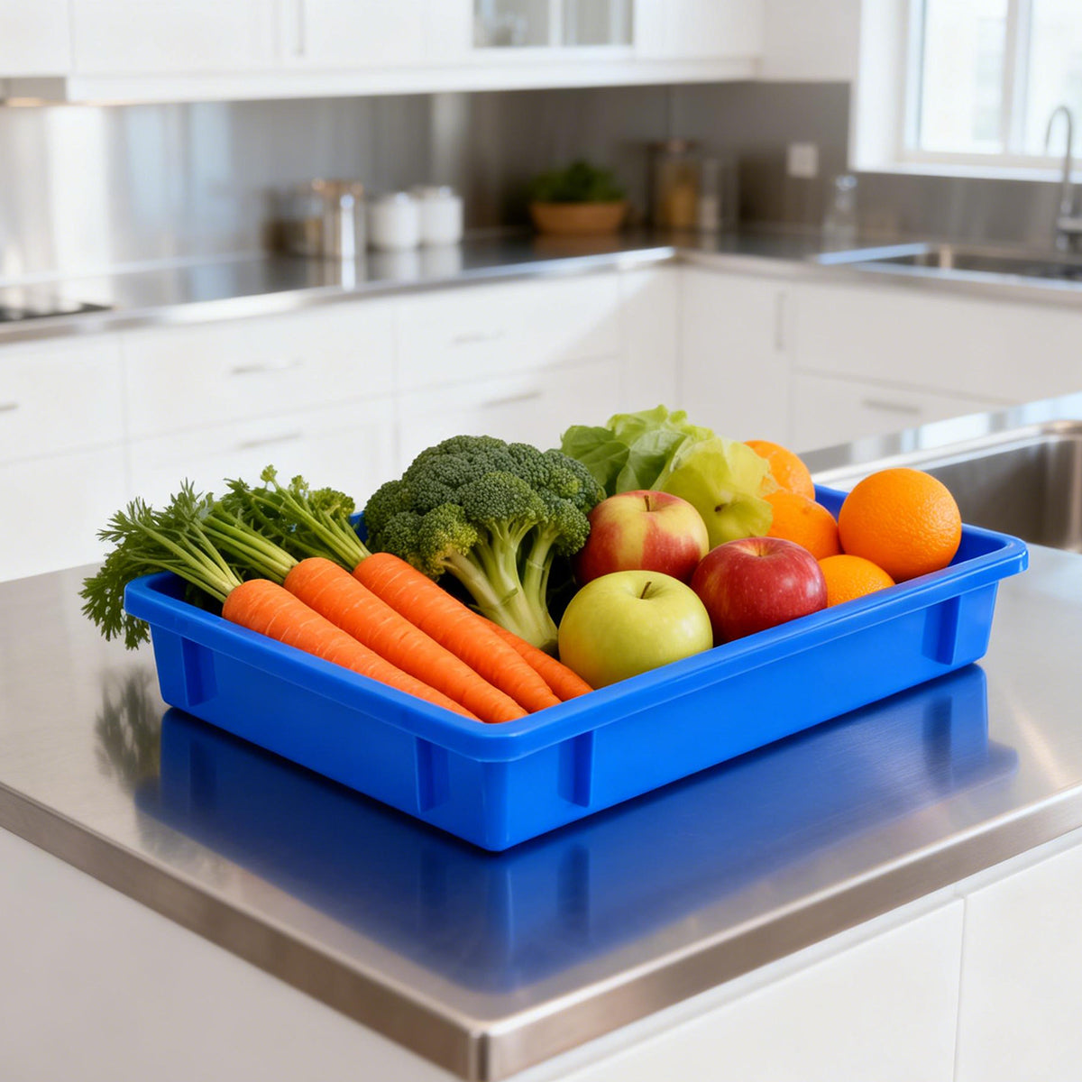 Stackable Plastic Food Storage Containers 6pcs