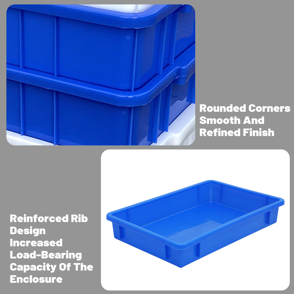 Stackable Plastic Food Storage Containers 6pcs