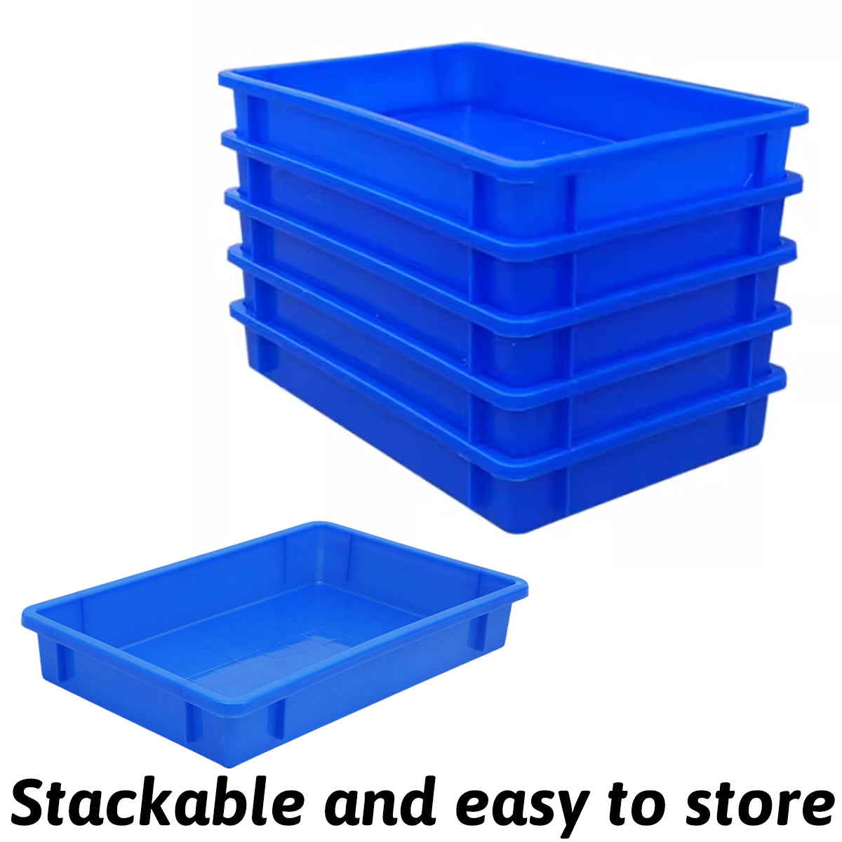 Stackable Plastic Food Storage Containers 6pcs