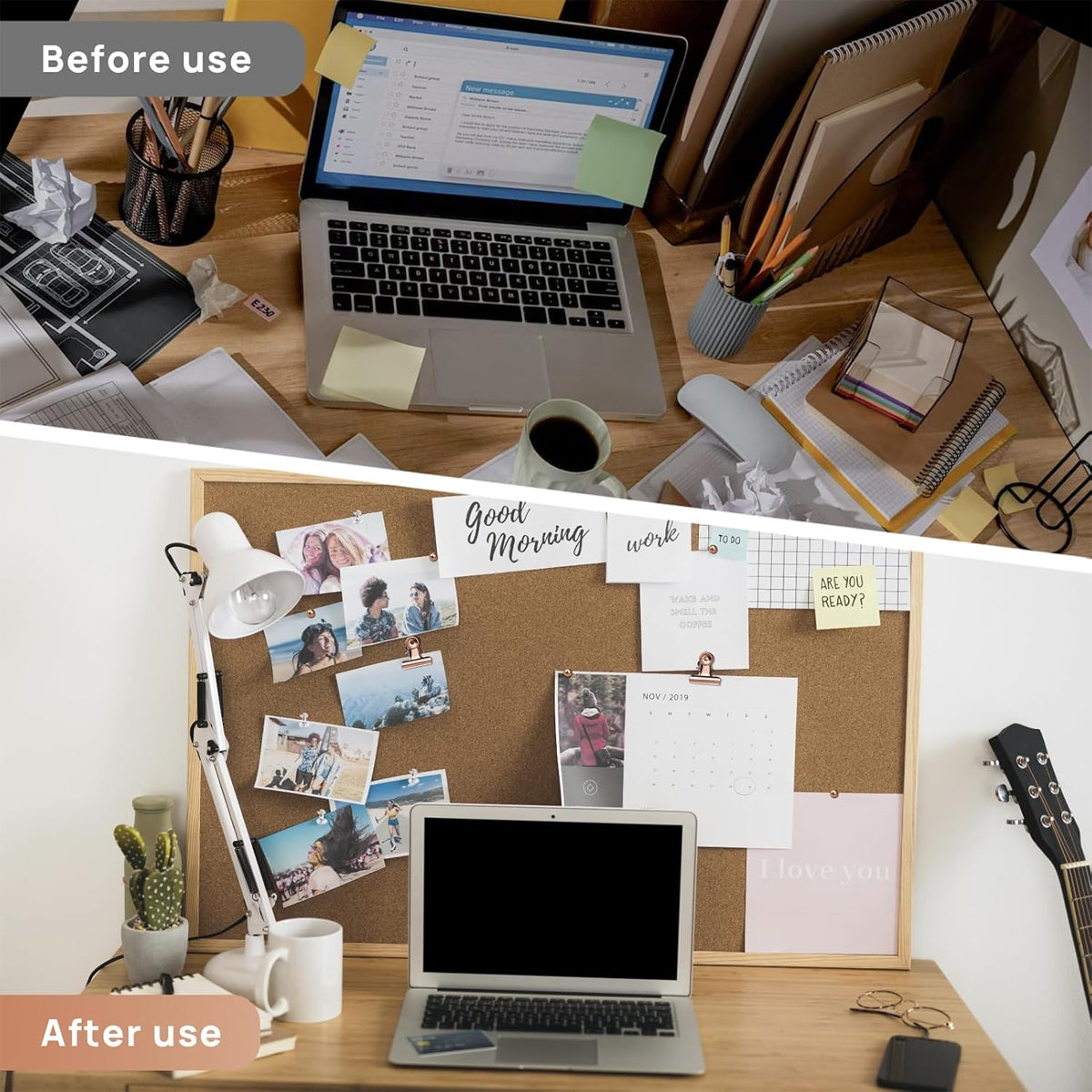 465 Pcs Rose Gold Office Clip and Pin Set with Storage Box