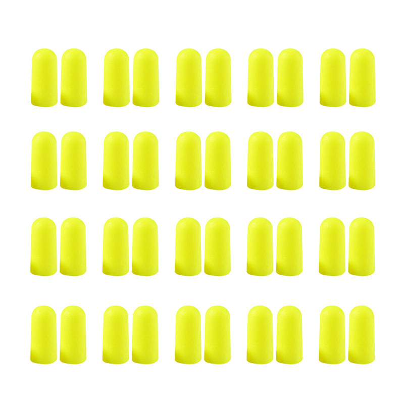 3M Foam Earplugs Yellow Moisture Resistant Soft Fit