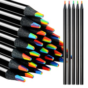 16 Pcs Rainbow Colour Pencils Multicolour Gradient Black Barrel