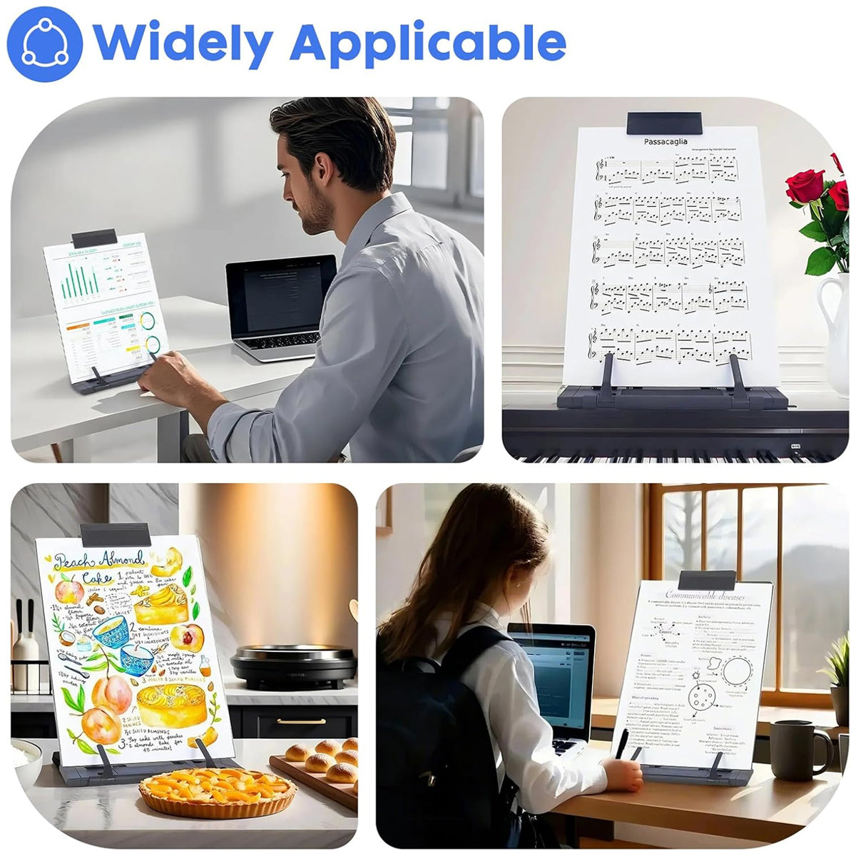Adjustable Reading Holder Book Stand for Home Office Use