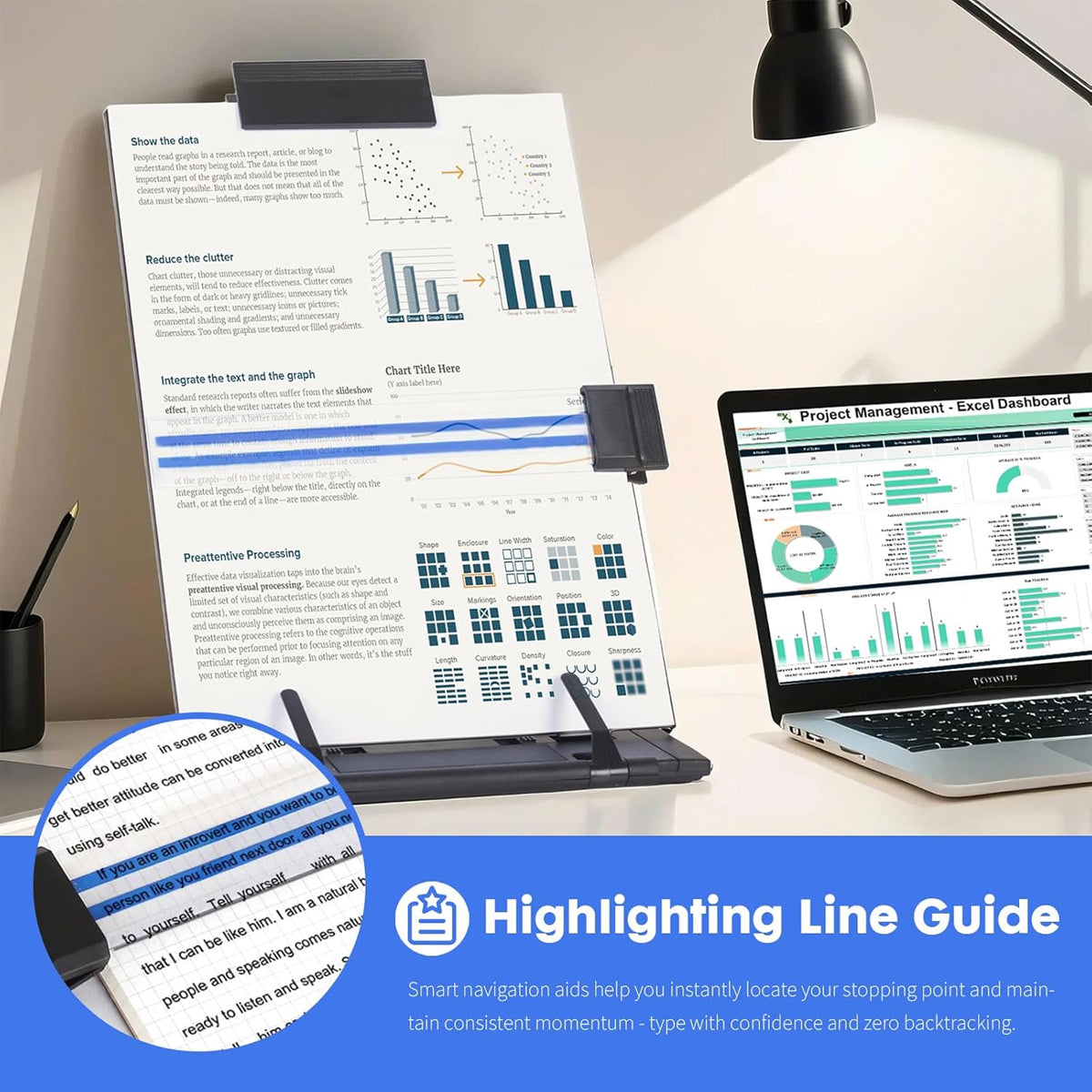 Adjustable Reading Holder Book Stand for Home Office Use