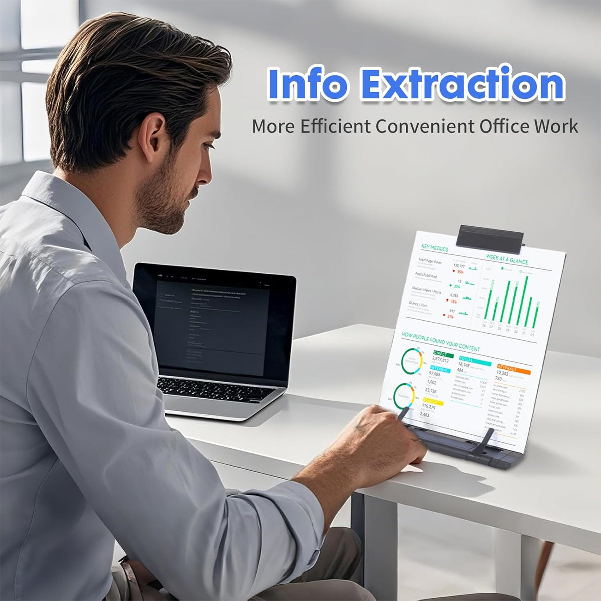 Adjustable Reading Holder Book Stand for Home Office Use