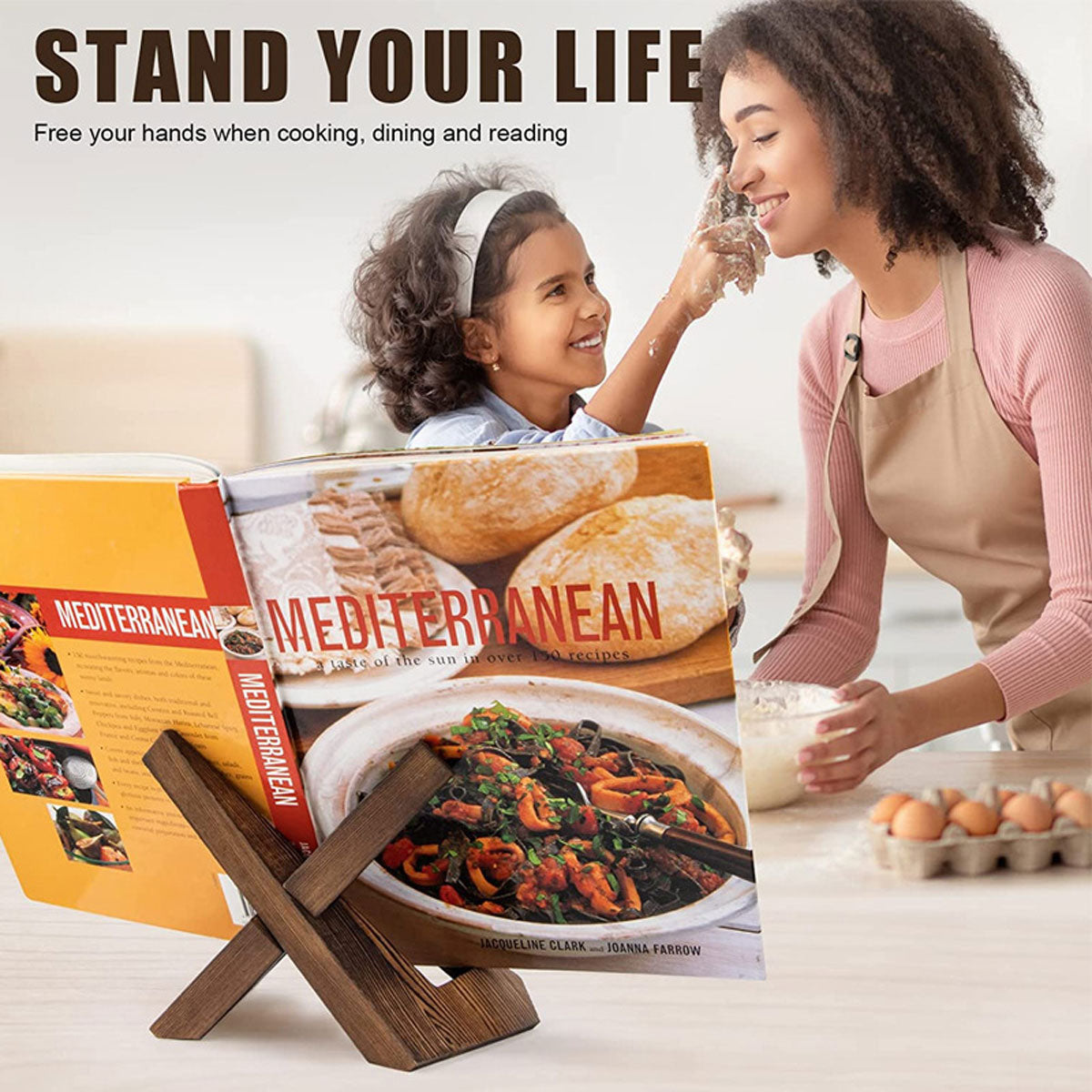 Solid Wood Display Stand for Books and Menus