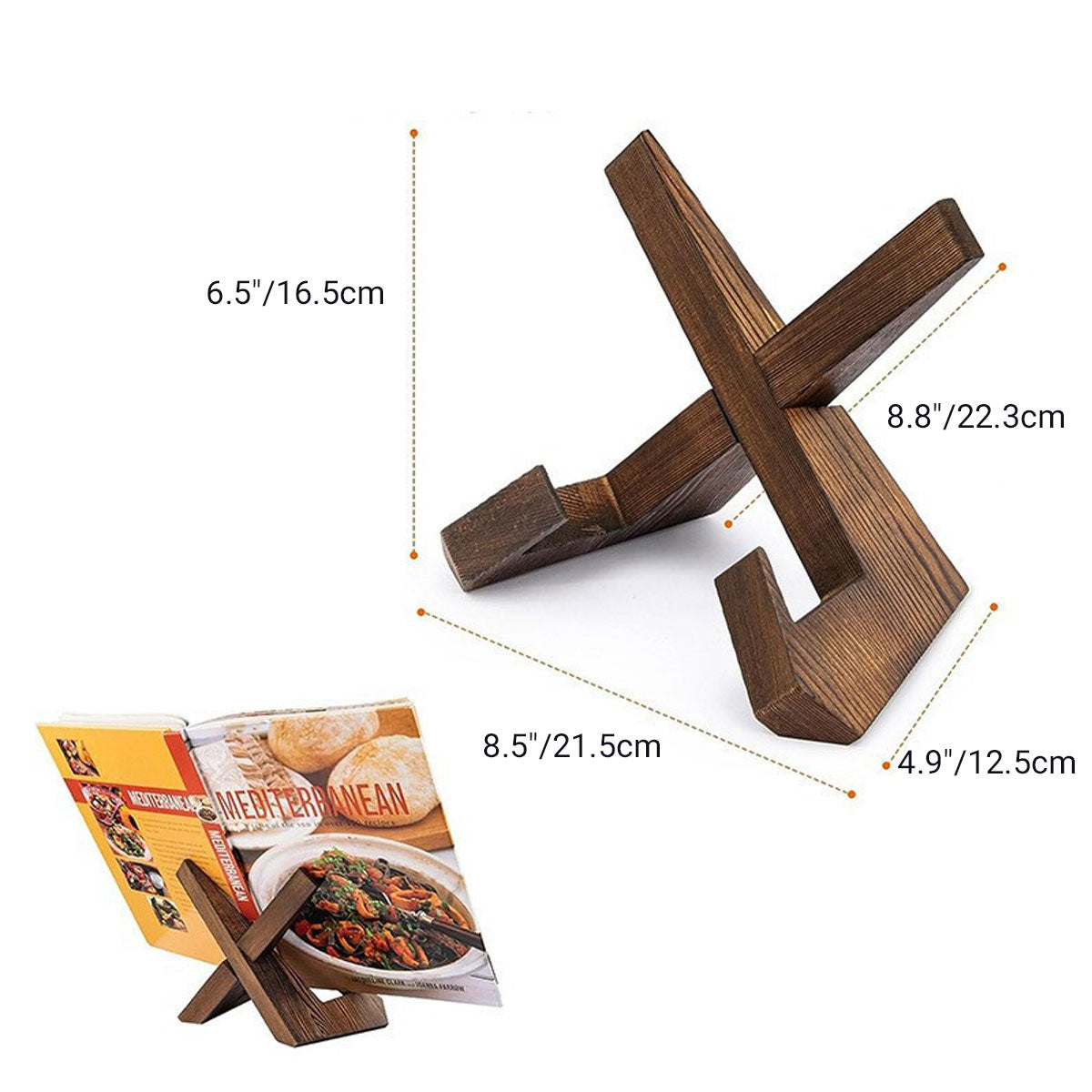 Solid Wood Display Stand for Books and Menus