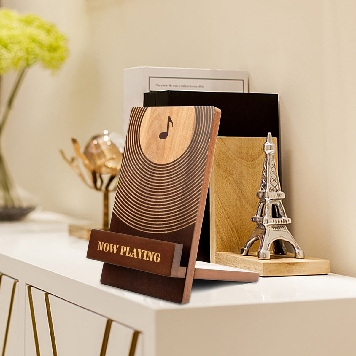 Solid Pine Wood Vinyl Record Storage Display Rack