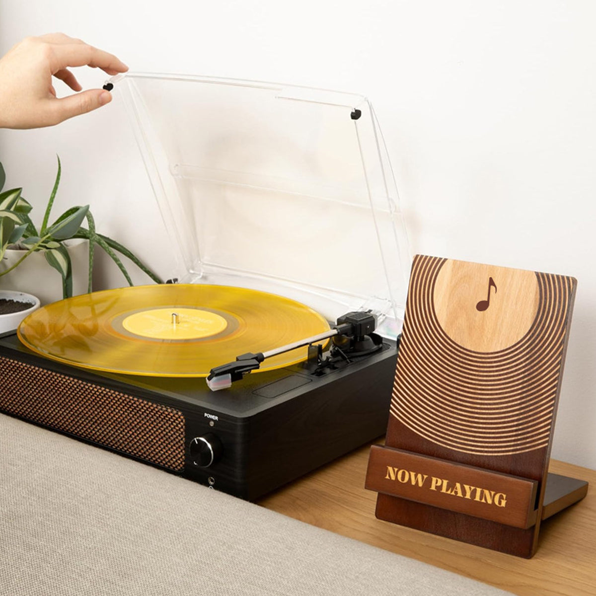 Solid Pine Wood Vinyl Record Storage Display Rack