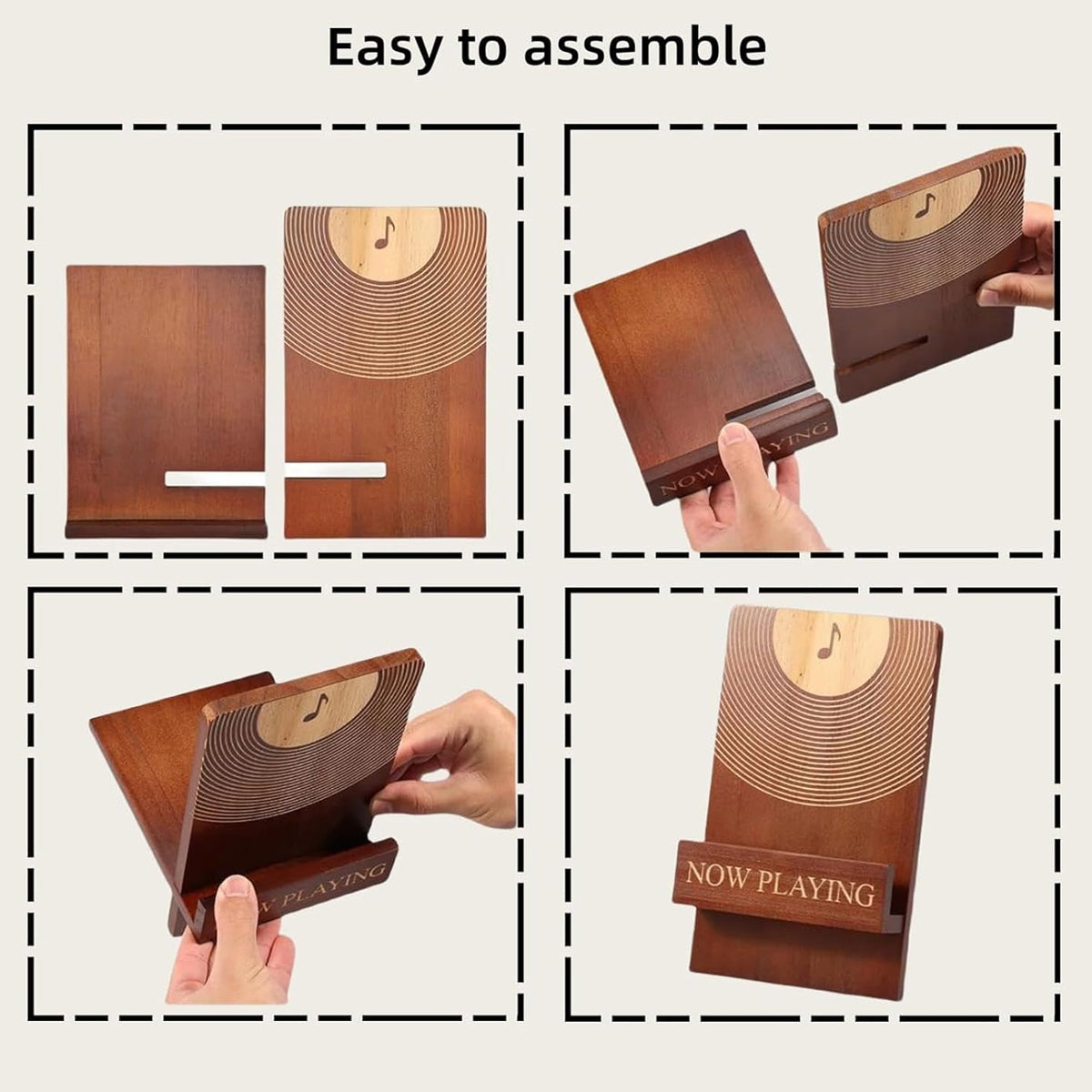Solid Pine Wood Vinyl Record Storage Display Rack