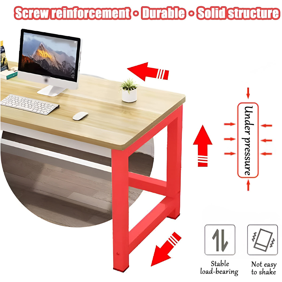 Simple Computer Desk Steel Frame for Home Office
