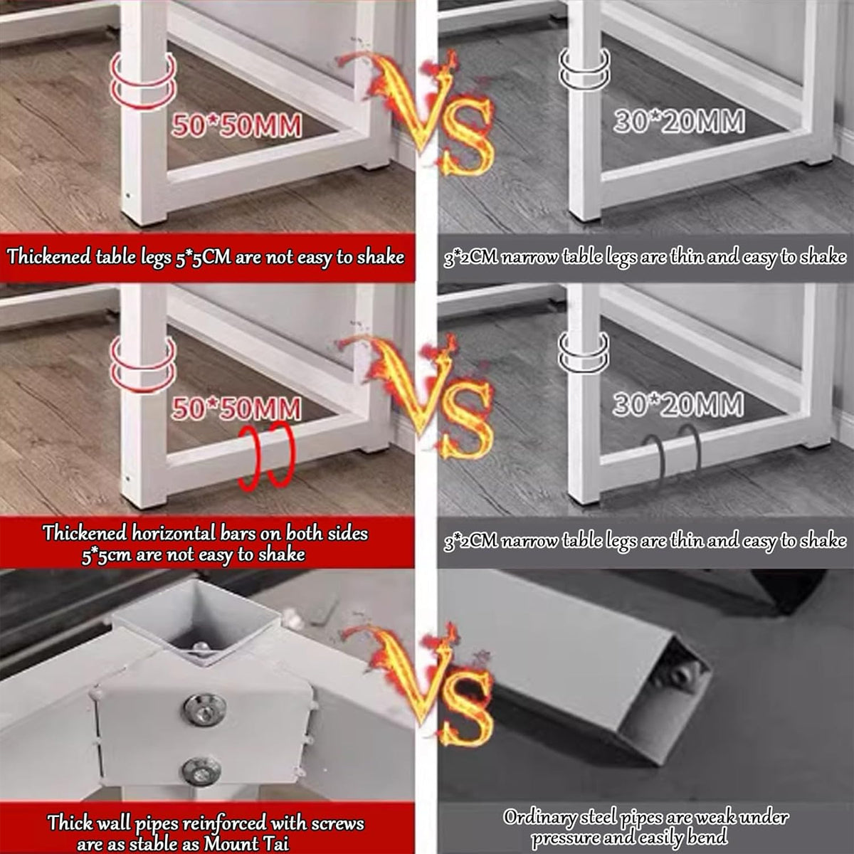 Simple Computer Desk Steel Frame for Home Office