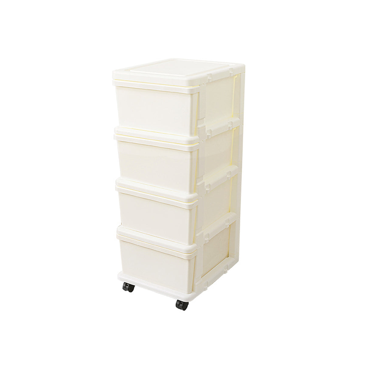 4-Tier Drawer Storage Cabinet with Locking Wheels