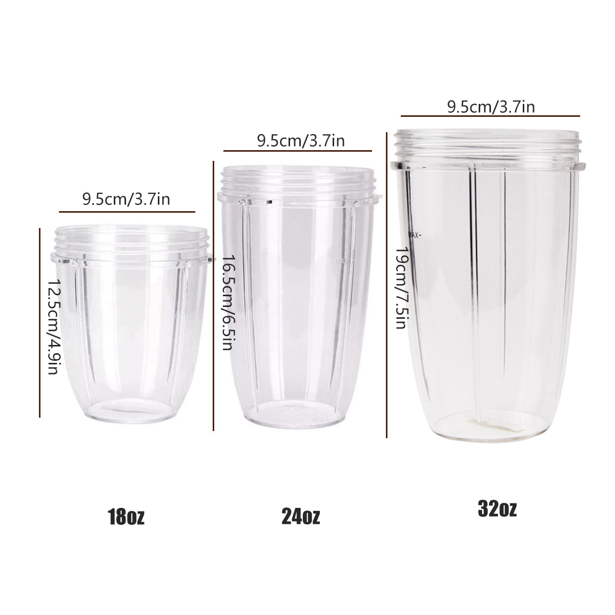 Blender Cup Replacement BPA-Free for Ice Crushing