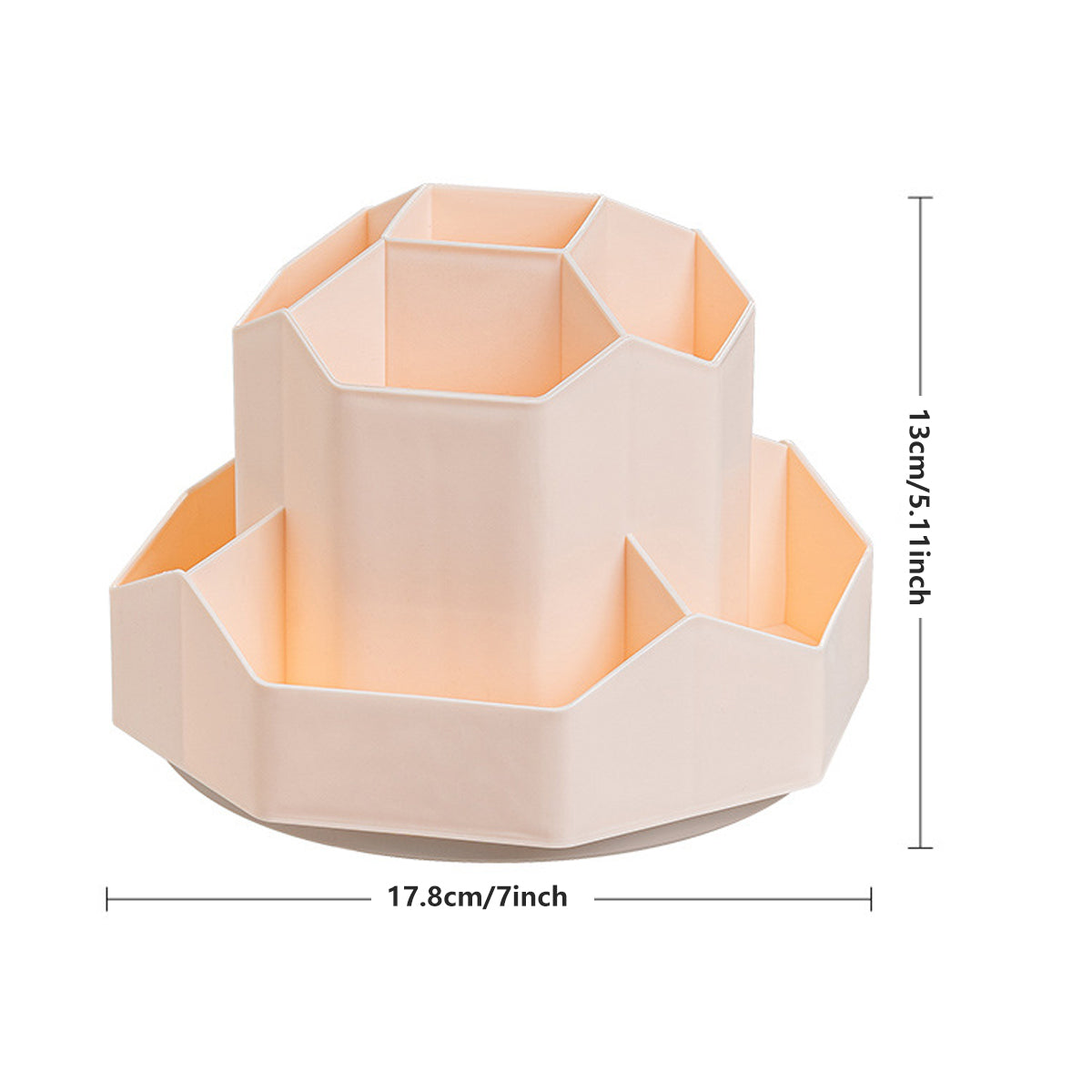 360° Rotating Pen Holder Large Capacity 9-Compartment Plastic