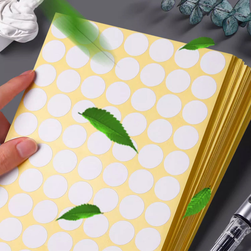 50mm Round Sticker Dots Adhesive Labels 1/5/15 Sheets