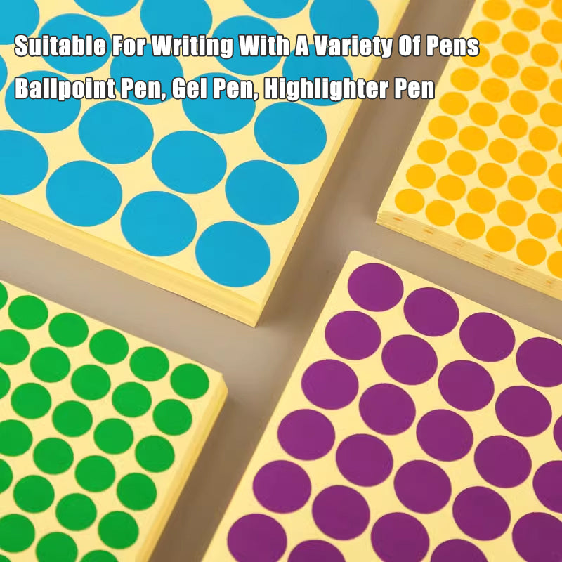 13mm Round Sticker Dots Adhesive Labels 1/5/15 Sheets