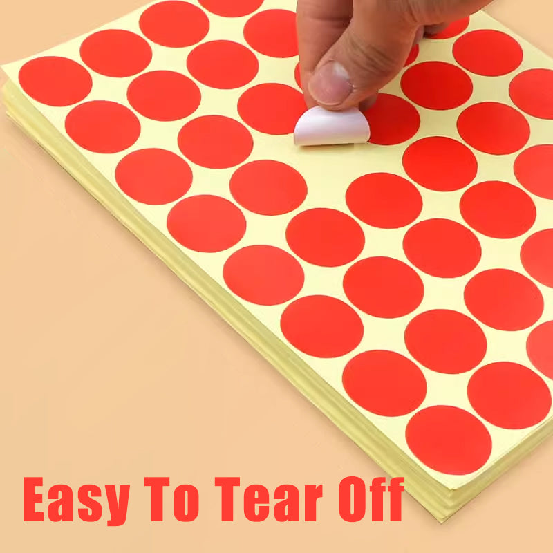 13mm Round Sticker Dots Adhesive Labels 1/5/15 Sheets