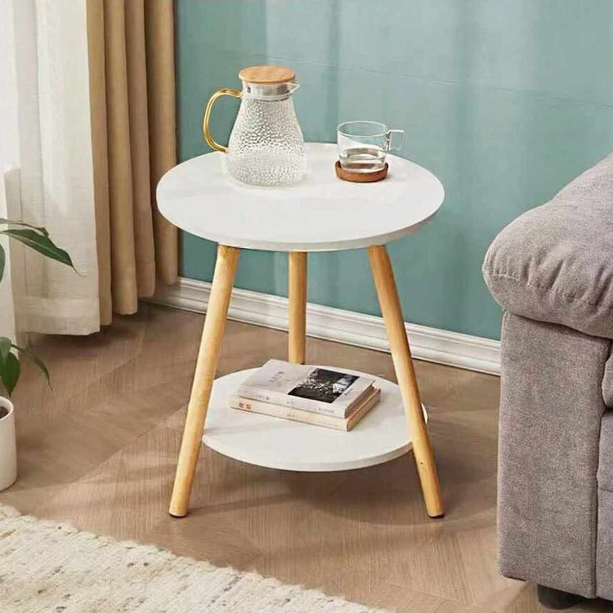 Minimalist Double Layer Sofa Side End Table