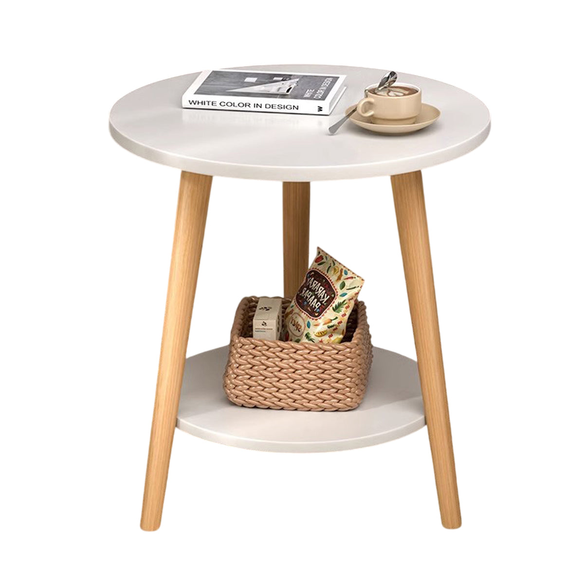 Minimalist Double Layer Sofa Side End Table