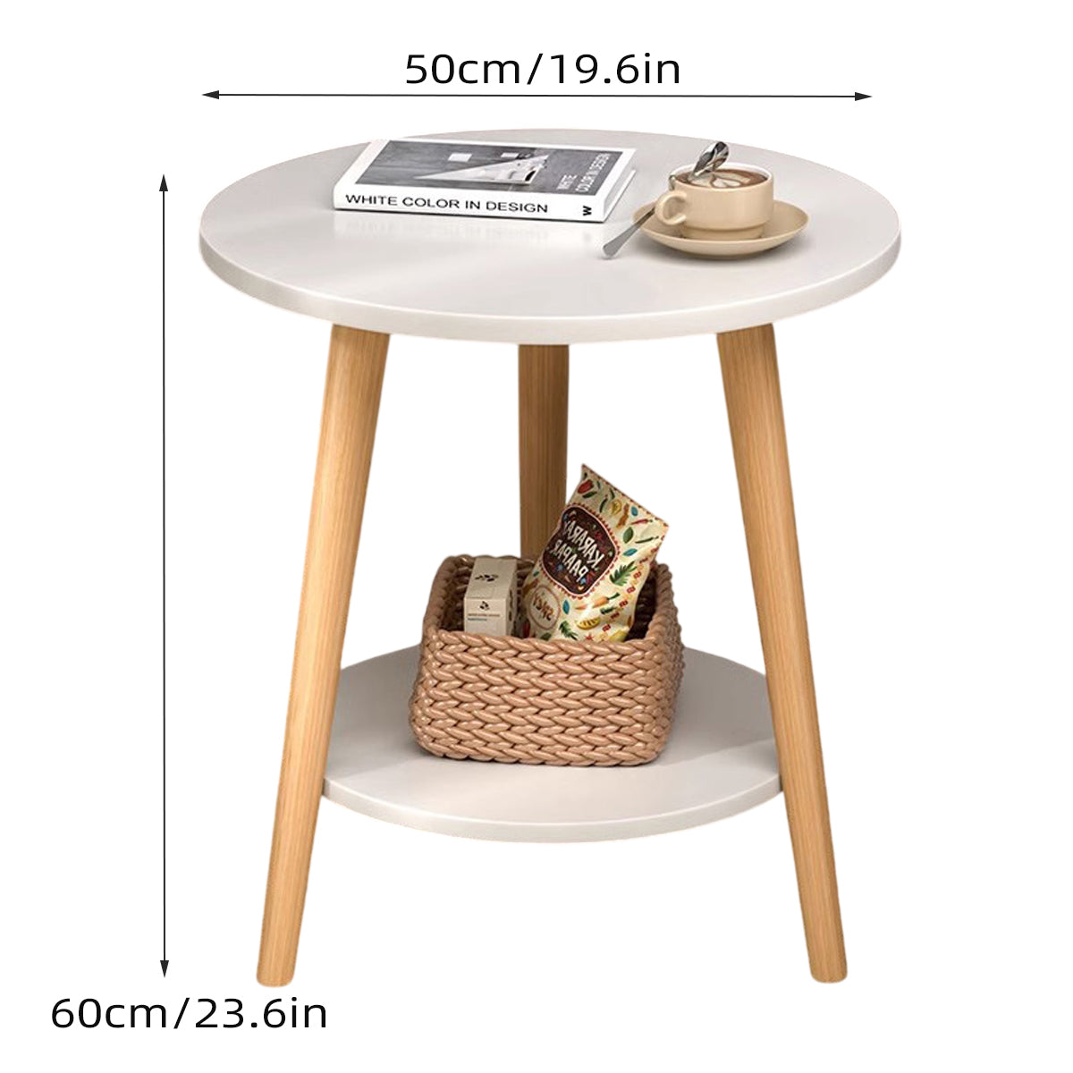 Minimalist Double Layer Sofa Side End Table