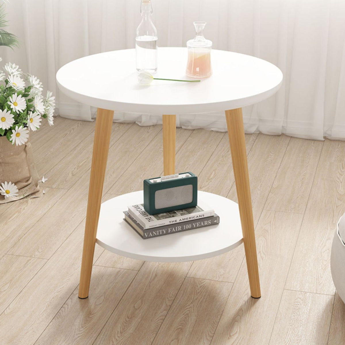 Minimalist Double Layer Sofa Side End Table
