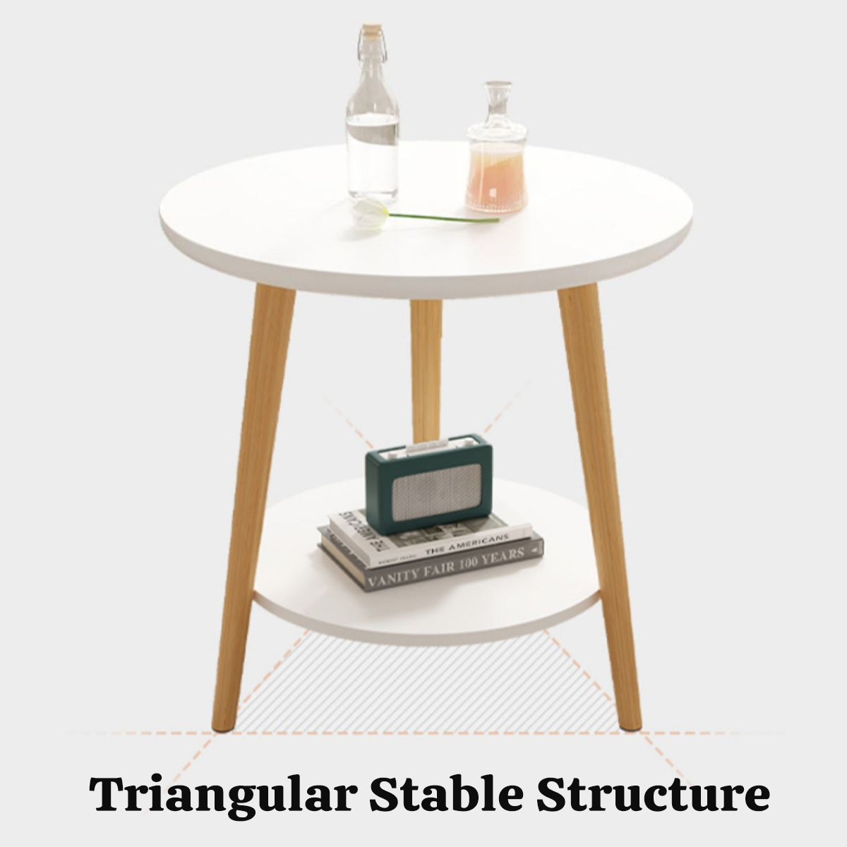 Minimalist Double Layer Sofa Side End Table