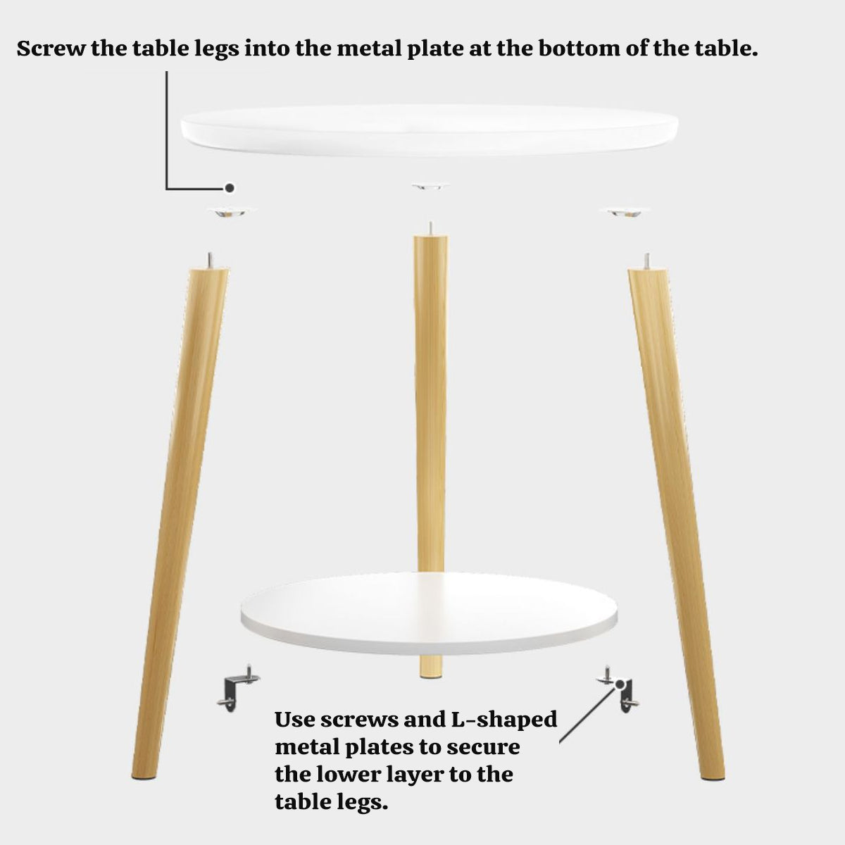 Minimalist Double Layer Sofa Side End Table