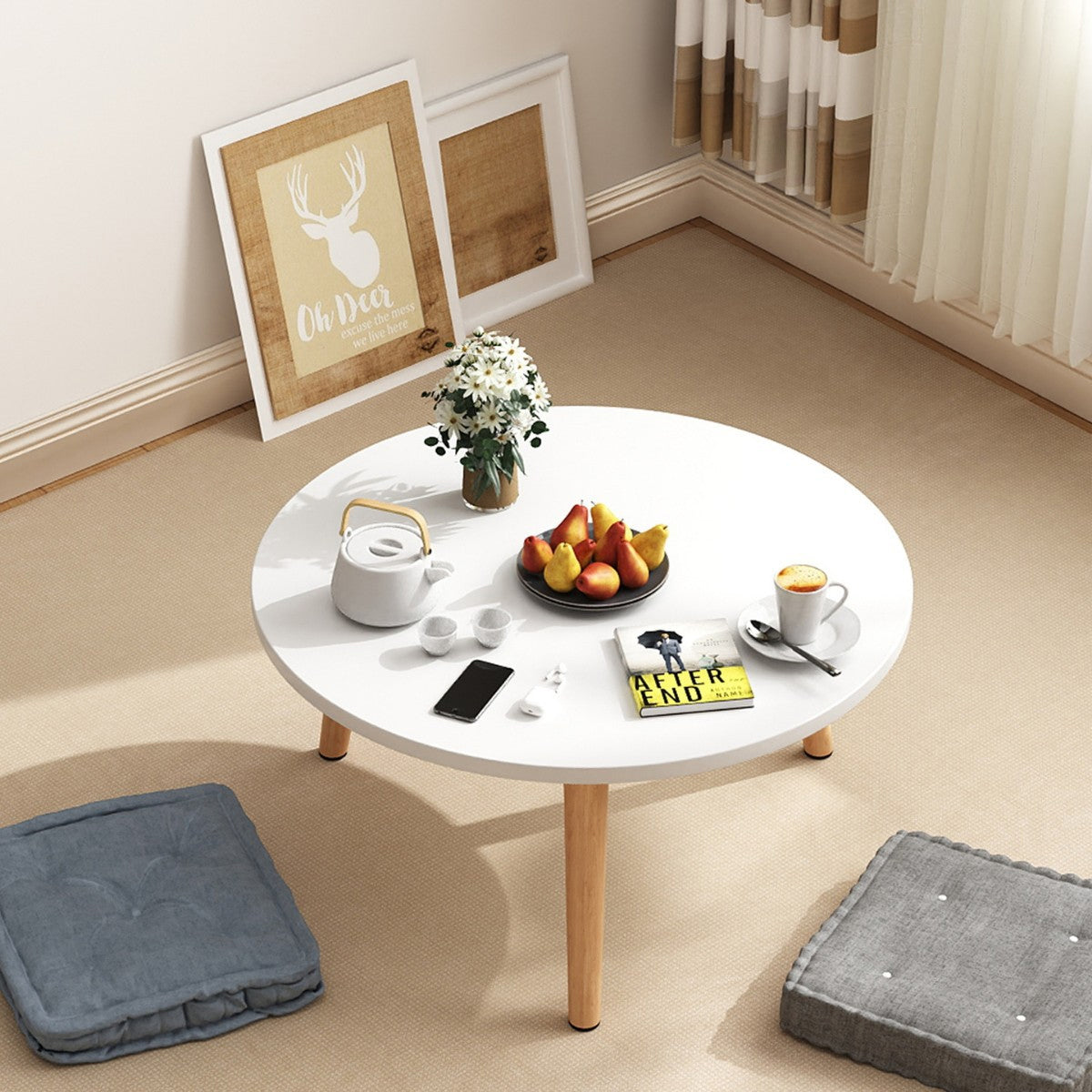 Mini Round Low Accent Side Table