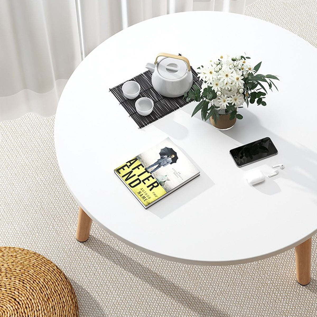 Mini Round Low Accent Side Table