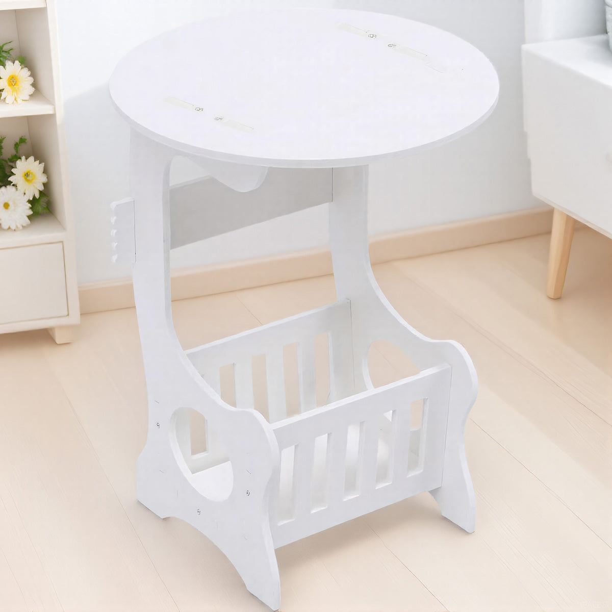 Mini Round Coffee Table Modern Sofa Side Table