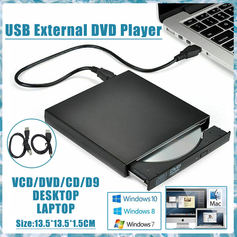 USB External CD DVD Drive for Laptop and Mac